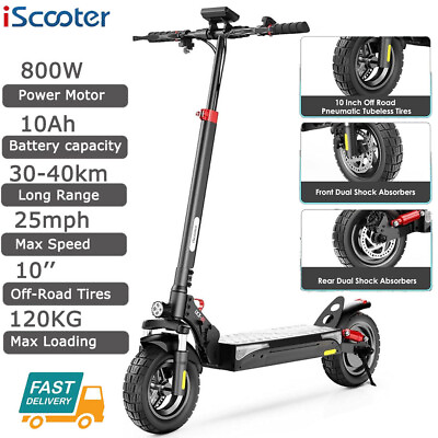 #ad iScooter 800W Foldable Electric Scooter 25Mph Max Speed 40KM Long Rang Off Road $496.99