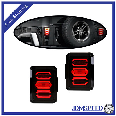 Pair LED Tail Light Fits Jeep Wrangler JKU JK Smoked Avenger 07 18 W Turn Signal $80.99