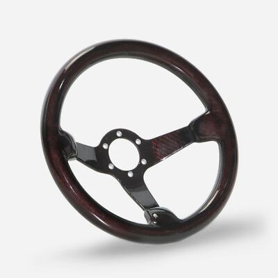 #ad Dry Carbon Glossy Red Steering Wheel Deep Dish Type Universal 335mmdeep 60mm $283.25