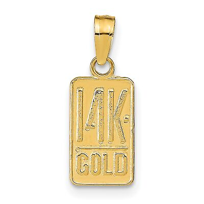 #ad 14k Yellow Gold GOLD Charm Pendant $105.99
