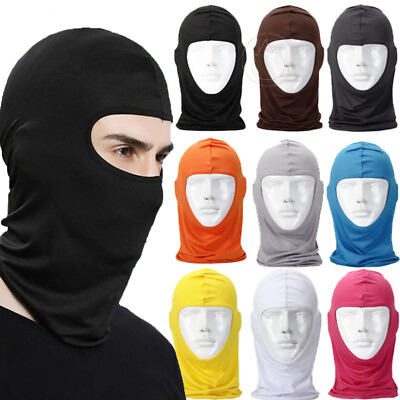 #ad Tactical Balaclava Hood Mask Full Face Cover UV Protection Sheild for Men Women $2.99