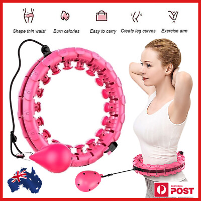 #ad Hula Hoop 18 36 Knots Fitness Smart Sport Detachable Weighted Hoops Lose Weight AU $11.88