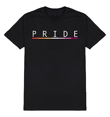 #ad Mens Womens GAY Lesbian Pride Text T Shirt Rainbow LGBT Festival LGBTQ Gift GBP 7.49