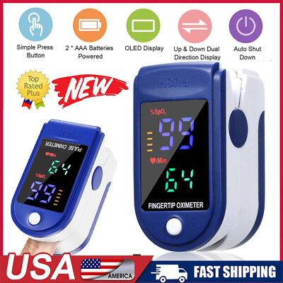 #ad Fingertip Pulse Blood Oxygen SpO2 Pulse Saturation Monitor Portable Adjustable $4.31