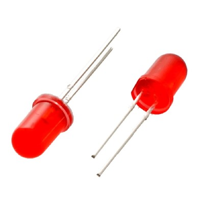 #ad 25 x Red LED 5mm Round Wide Angle Diffused LED Light Emitting Diode Bright PCB $7.29