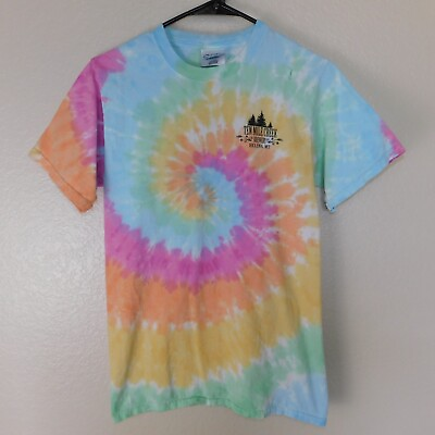 #ad Ten Mile Creek Brewery Shirt Adult S Tie Dye Beer Colorful Grass Short Sleeve $18.87