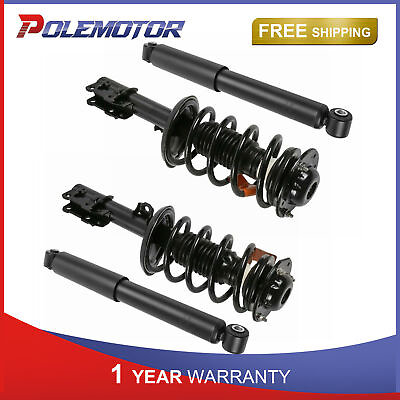 #ad Pair Complete Struts Gas Shocks For Chevrolet Malibu 2004 2007 Front amp; Rear $129.81