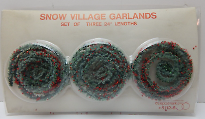 #ad Dept 56 The Original Snow Village Garlands Set of 3 Garlands #51128 Old Stock $13.40