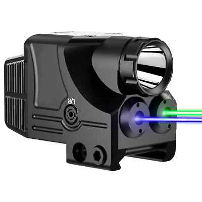 #ad Flashlight Red Green Blue Purple Laser Sight Combo Rechargeable Picatinny Rail $48.29