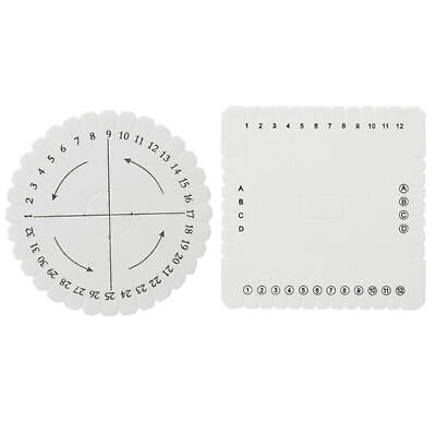 #ad 2pcs Round Disk For Bracelet Bracelet Maker Holder Square Macrame Board 10*10CM $8.44