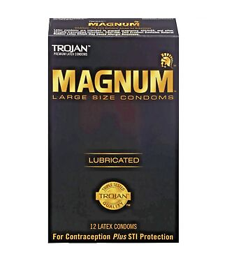#ad NEW SEALED Trojan Magnum Large Size Lubricated Condoms 12 count EXP: 09 2025 $9.99