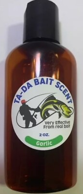 #ad NEW BAIT SCENT BY TA DA STRONG STICKY GARLIC BAIT FISHING OIL 2oz BOTTLE $10.00