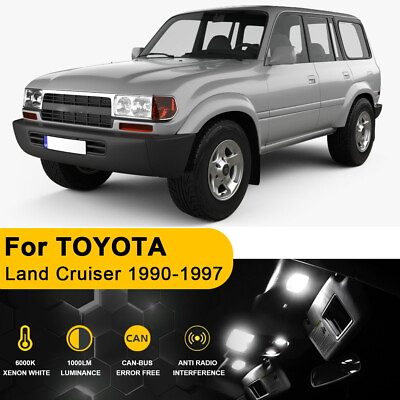 #ad 15X LED Interior Lights For TOYOTA Land Cruiser 1990 1997 Package Kit TOOL $13.28