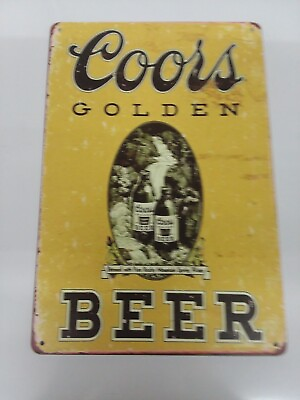 #ad Vintage Style Metal Coors Golden Beer Sign $8.99
