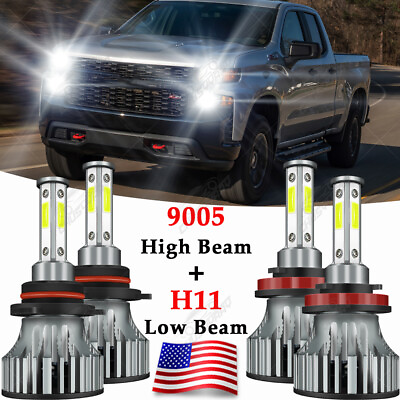 #ad For 2019 2020 2021 Silverado 1500 WT Custom Trail Boss LED Headlight 4*Bulbs $33.59