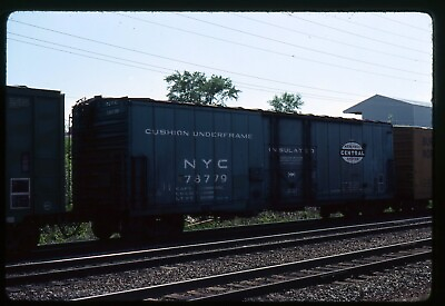 #ad Railroad Slide New York Central #78779 Box Car 1977 Westmont Illinois Freight $6.00