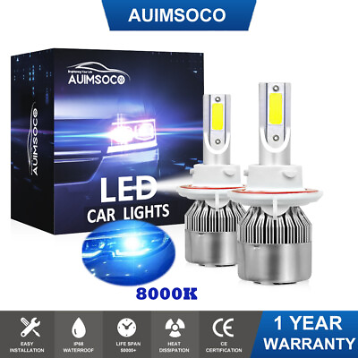 #ad 8000K Ice Blue LED Headlight High Low Beam Bulbs For Chevy Spark 2013 2021 $24.99