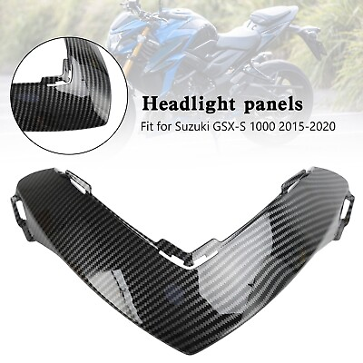 #ad Carbon Front Nose Headlight panels Fairing For Suzuki GSX S 1000 2015 2020 #0 $35.61