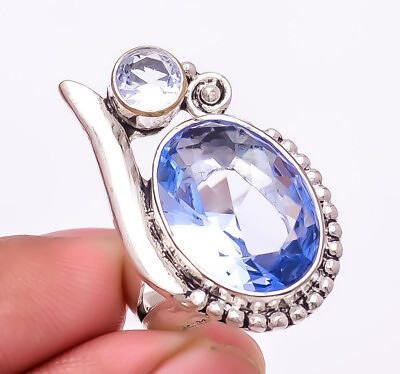 #ad Tanzanite Quartz 925 Sterling Silver Plated Jewelry Ring s.6.5 F1842 $11.40