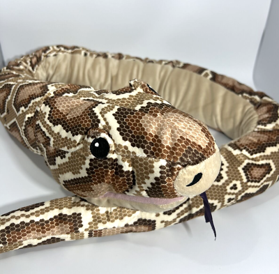#ad Ikea Snake Hand Puppet Burmese Python Brown Kids Toy Cuddly Plush Animal 67quot; New $20.99
