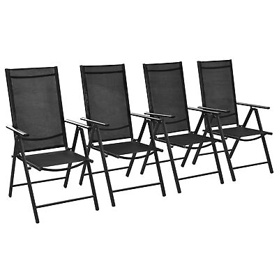 #ad Chairs 4 pcs 21.3quot;x28.7quot;x42.1quot; Black O7K6 $203.21