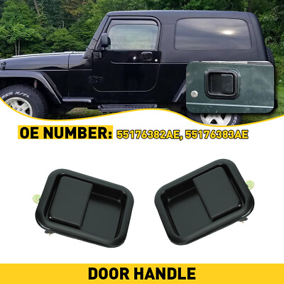 #ad Metal Door Handles Outside Exterior Front LH amp; RH Pair Set for Jeep Wrangler $26.99