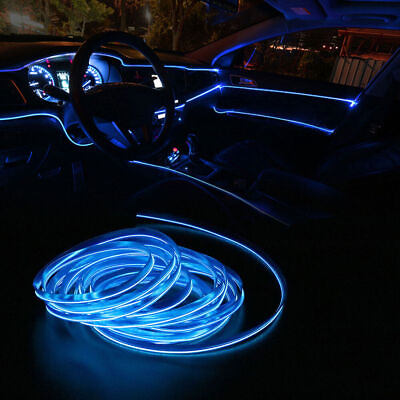 #ad 9.8FT Strip Light Blue LED Car Interior Lamp Atmosphere Light Decor Accessories $8.72