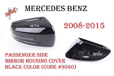 #ad Mercedes C CL CLS E GLK S CLASS Front Right Mirror Cover Black With Blinker Lamp $353.00