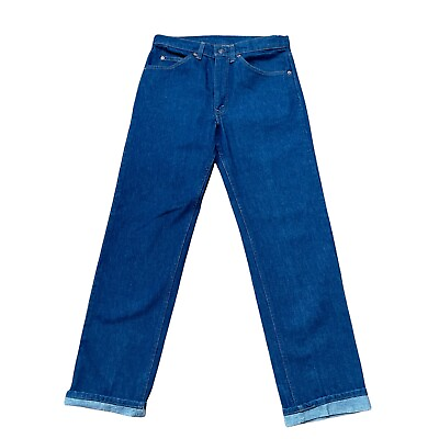 #ad Vintage Levis Jeans Orange Tab 32 x 31 Talon Zip Leather Patch Paper Tag $73.00