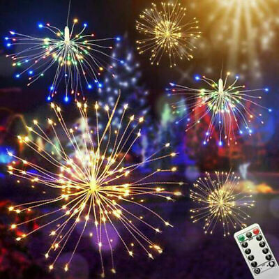Hanging Firework LED Fairy String Light And 8 Modes Remote Christmas Party Decor $10.99