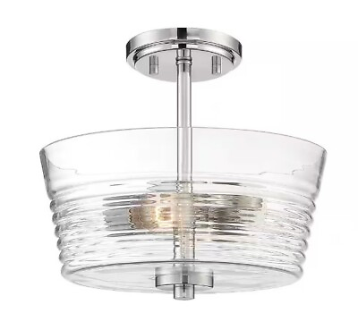 #ad Designers Fountain Ceiling 2 Light 12quot; Bowl Semi Flush Mount Transitional Nickel $141.60