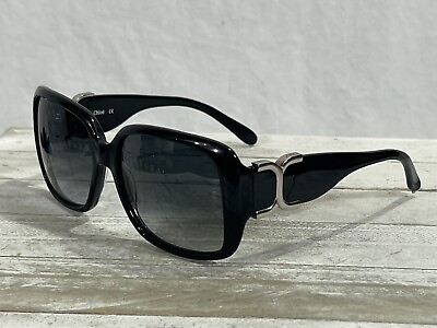 #ad Chloe CL2239 Womens Designer Sunglasses Black Frame Gradient Lenses 140 mm $79.99