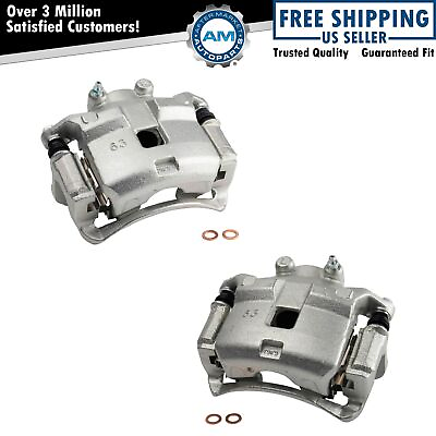 #ad New Front Disc Brake Caliper with Bracket amp; Hardware Pair for Nissan Sentra $129.33