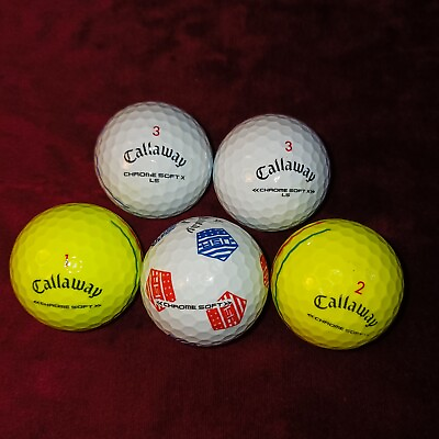 #ad Callaway Chrome Soft Lot of 5 Gently Used Golf Balls Includes USA Collectible $15.00
