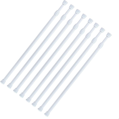 #ad 8 Packs Small Tension Rods 16 to 28 Inch Spring Adjustable Bars $22.00