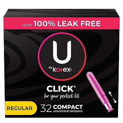 #ad U by Kotex Click Regular Compact Tampon Unscented 32 Pack 51583 $15.40
