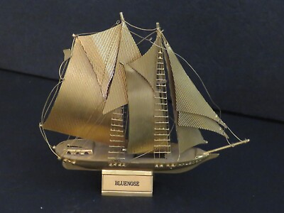 #ad VERY RARE Brass with Gilding Schonner quot;Bullnosequot; Ship Boat Sculpture. $199.99