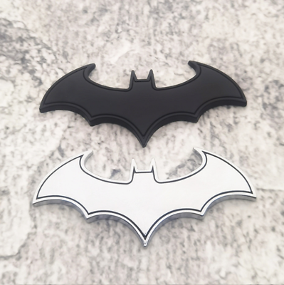 #ad 2PCS 3D bat metal leaf board car Emblem car label body Bat badge sticker $9.99