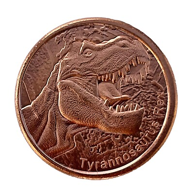 1 oz Copper Round Tyrannosaurus Rex $2.75