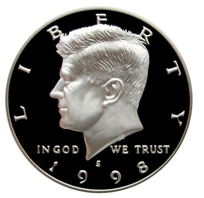 #ad 1998 S Proof Kennedy Half Dollar Uncirculated US Mint $3.19