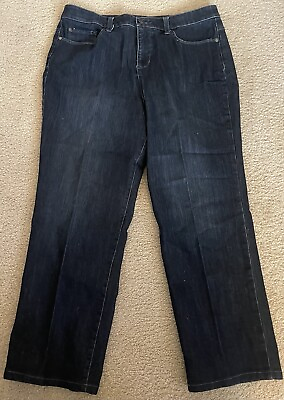 #ad Christopher amp; Banks Petite Classic Fit 12P Straight Blue Jeans Dark Wash $11.99