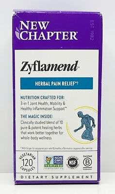 #ad New Chapter Zyflamend Whole Body Pain Relief Sealed Bottle 120 Capsules 02 2025 $31.95
