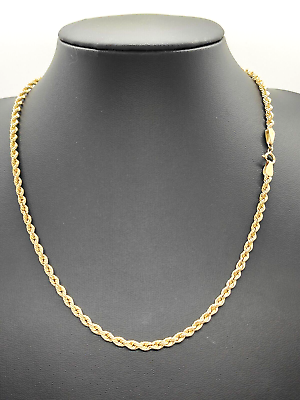 #ad 9ct 9 Carat Gold Rope Chain Necklace 18quot; 46cm 2.5mm Gift Retro Jewellery GBP 259.99