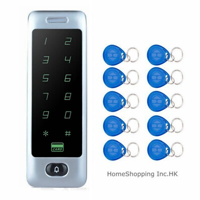 #ad Waterproof 125KHz RFID Cardamp;Password Door Access Control Keypad10pcs RFID Cards $41.59