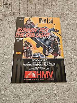 #ad FRPOT147 MAGAZINE ADVERT 12X8.5quot; MEAT LOAF : RUNNIN#x27; FOR THE RED LIGHT GBP 9.99