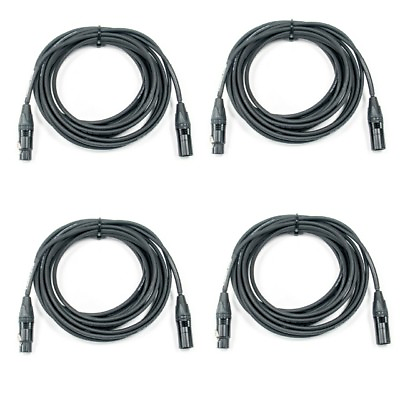 #ad 4 Hand Built DMX 3 Pin 100 ft Quality Cables Neutrik XX Connectors by Elite Core $551.96