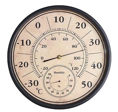#ad mumtop indoor outdoor thermometer 12 inch outdoor wall hanging thermometer hyg $18.17
