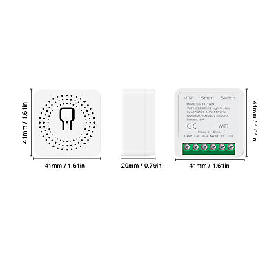 #ad Mini Smart WiFi Switch DIY Home Wall Light Control Module 16A AC100‑240V 50 LLI $9.94