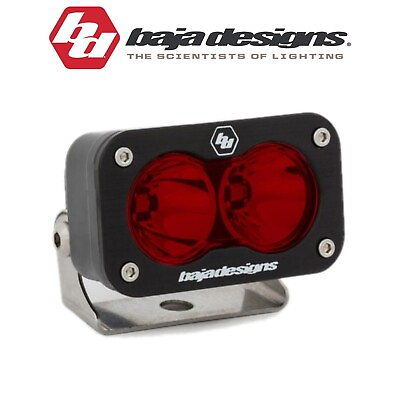 #ad Baja Designs Black S2 Sport Red Spot 5000K LED Light Pod 1130 Lumens $133.95