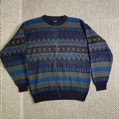 #ad VTG The Mens Store At Sears Sweater Acrylic Heavy Knit Pullover MENS Sz LargeUSA $20.00